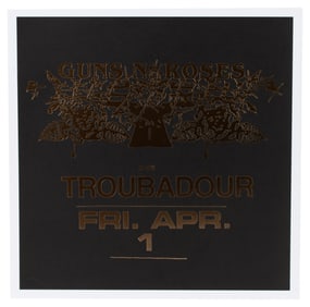 2016 Guns N' Roses Troubadour Poster