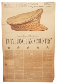 General MacArthur Duty, Honor & Country Poster