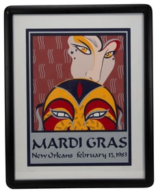 1983 Mardi Gras New Orleans Poster, Signed