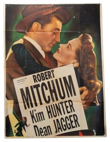 1944 Betrayed Movie Poster, Robert Mitchum