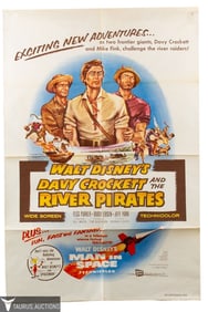 1956 Davy Crockett and The River Pirates Poster