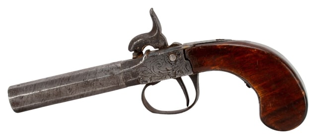 Antique Belgian Single Shot Percussion Boot Pistol