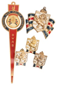 WWII British War Relief Society Badges & Bookmark