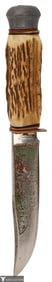 Vintage Sam Bohlin Solingen Germany Stag Knife