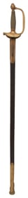 US Civil War Sword with Brass & Leather Scabbard
