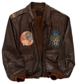 WWII Painted Bomber Leather Jacket