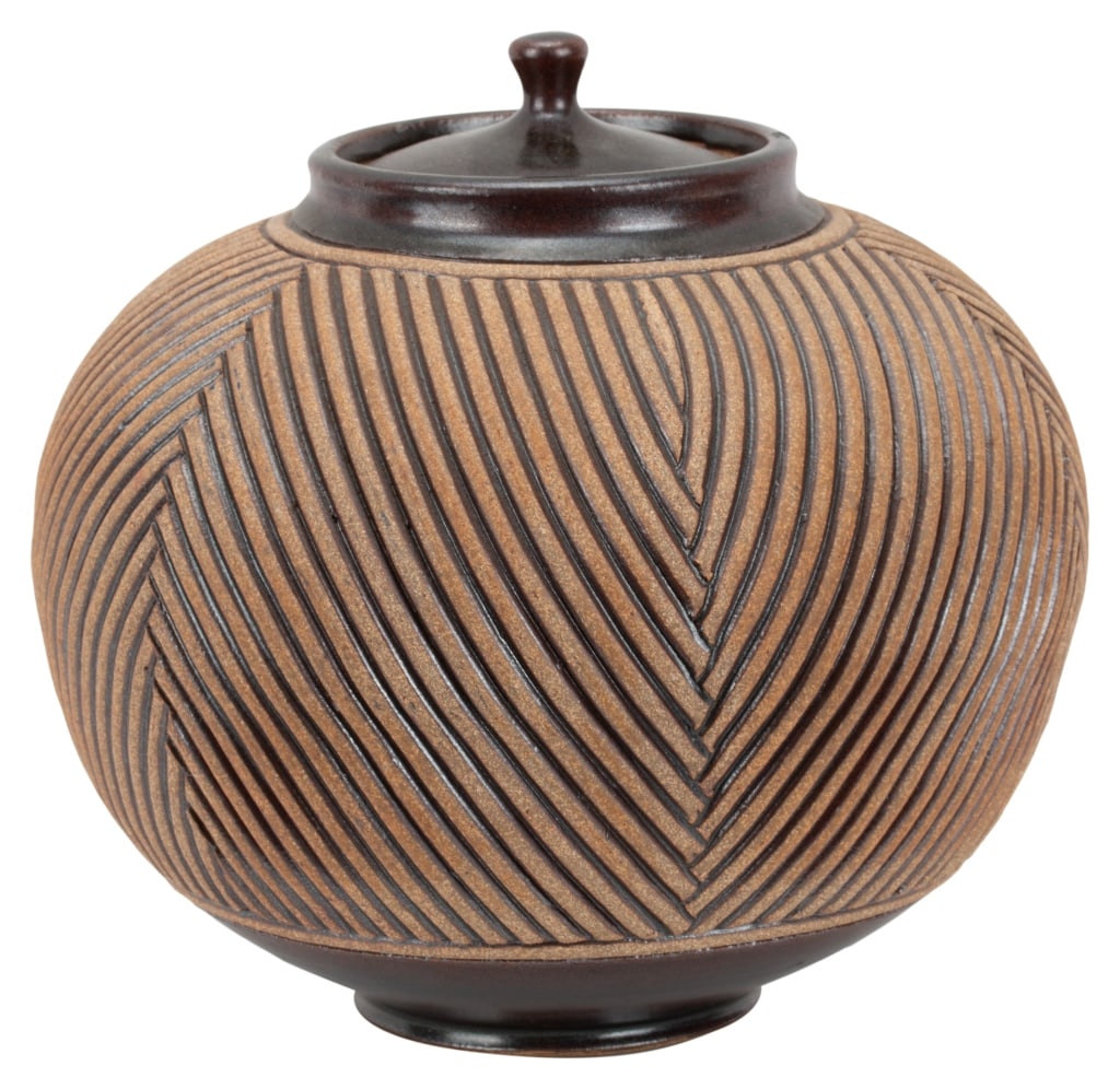 David Macdonald Lidded Art Pottery Vase