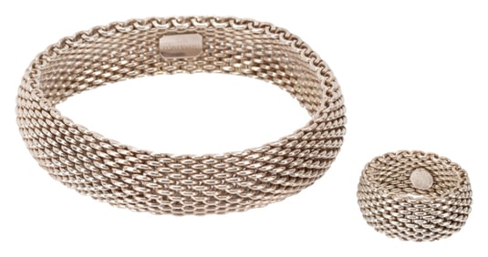 Tiffany & Co. Sterling Somerset Mesh Jewelry
