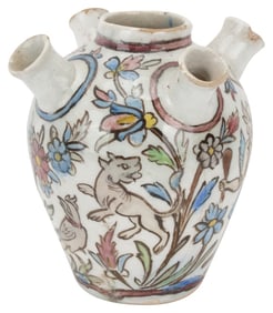 Glazed Persian Qajar Tulip Vase
