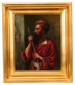 Signed Oil Portrait of a Middle Eastern Man