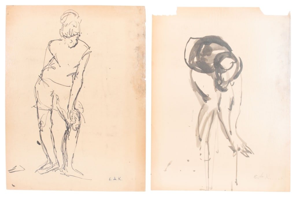 Elaine de Kooning - Signed Sketch Studies (1 of 9)