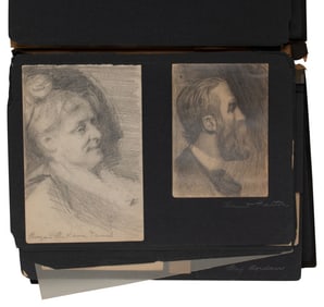 Leo Mielziner - Antique Portrait Folio Sketch Book