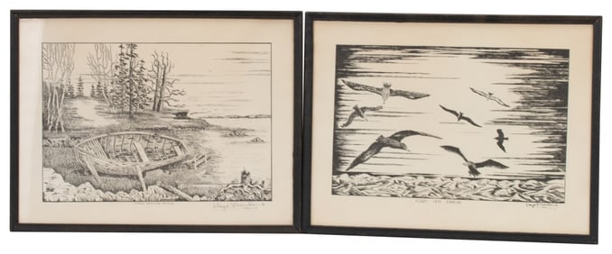 Lloyd G. Nowlan - Pair of 20th c. Seascape Prints