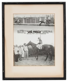 1957 Horse Racing Winners Circle Photo