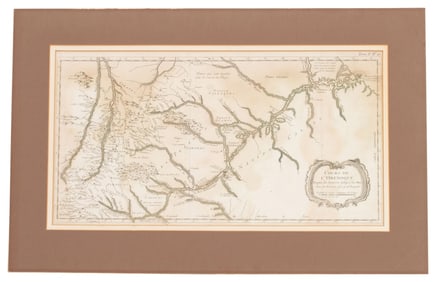 18th c. Chart Map of Orinoco River, South America