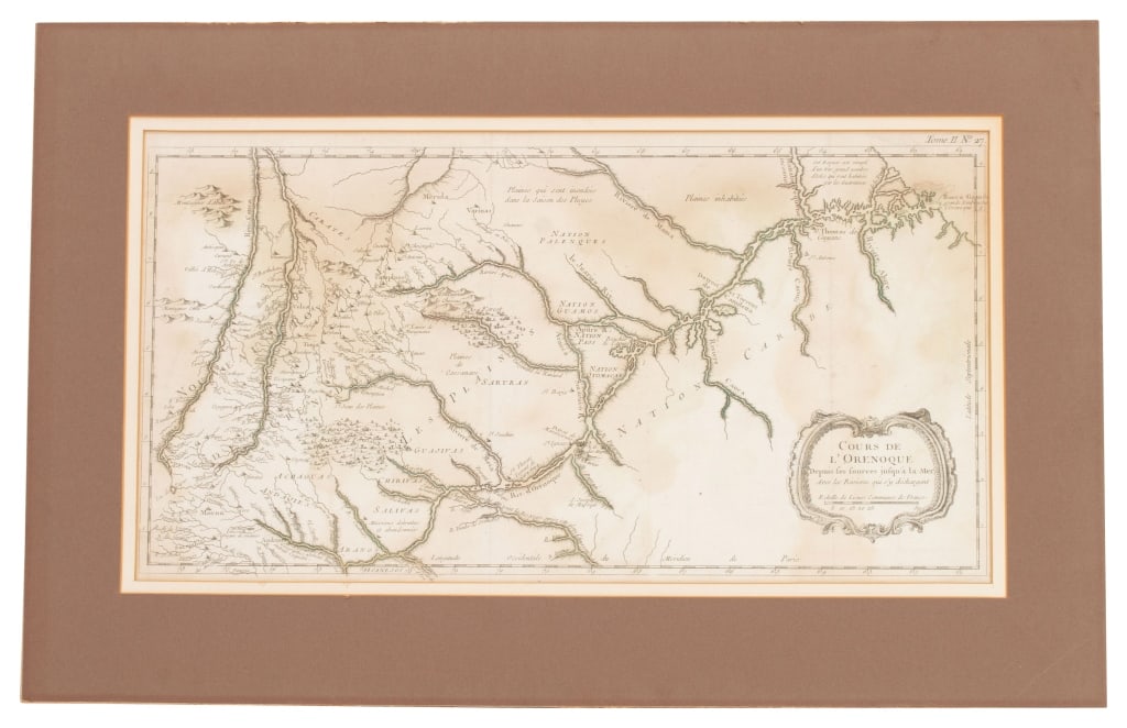 18th c. Chart Map of Orinoco River, South America (1 of 9)