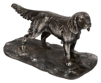 Irish Setter Pointer Dog Sculpture Metal Figurine