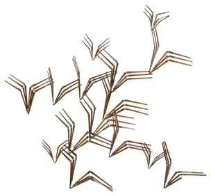 20th c. Brutalist Bird Wall Sculpture