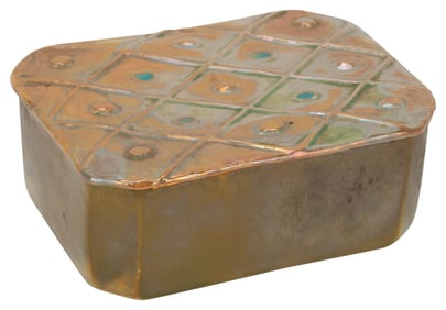 1940s Luster Glaze Pewabic Covered Cigarette Box