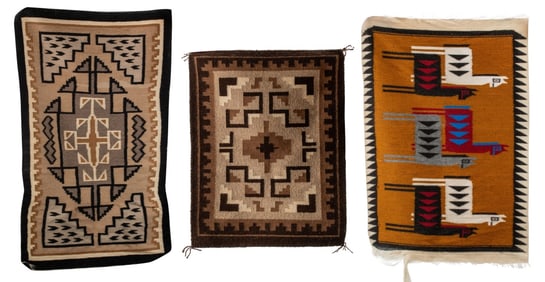Ecuadorian Cortez & Navajo Two Grey Hills Rugs