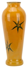 Miro-Style Hand-Painted Starburst Glass Vase