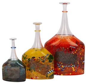 Bertil Vallien Kosta Boda Satellite Art Glass Lot