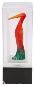 Kjell Engman Kosta Boda Glass Bird Sculpture