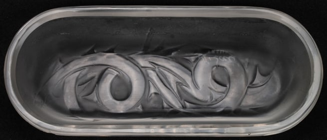 Rene Lalique France Epines Crystal Dresser Tray
