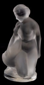 Lalique Leda Nude & The Swan Crystal Figurine