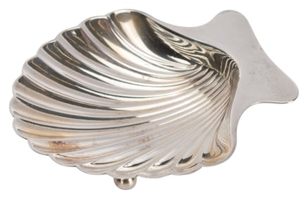 Tiffany & Co. Makers Sterling Scallop Shell Dish