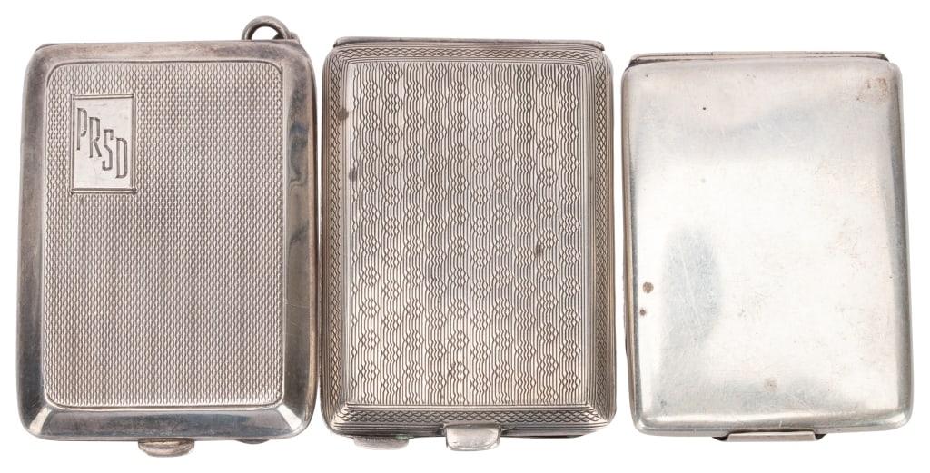 Art Deco English Sterling Cigarette Case Lot (1 of 11)