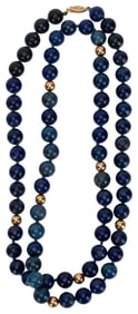 14K Lapis Lazuli Bead Necklace