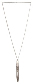 Antique Silver Necessaire Pendant Necklace