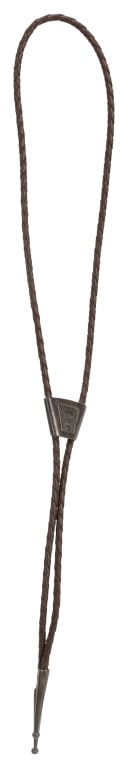 La Cucaracha Mexico Silver & Leather Letter R Bolo: Item/Description: Southwestern signed Taxco Mexico La Cucaracha lariat bolo. Sterling Silver tips, monogrammed bolo with block letter R. Well made. Hallmarked: La Cucaracha Taxco Sterling 925. (Cowboy
