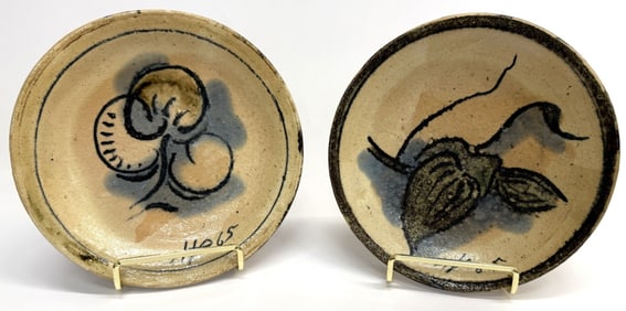 Henry Varnum Poor 1965 Glazed Pottery Plates