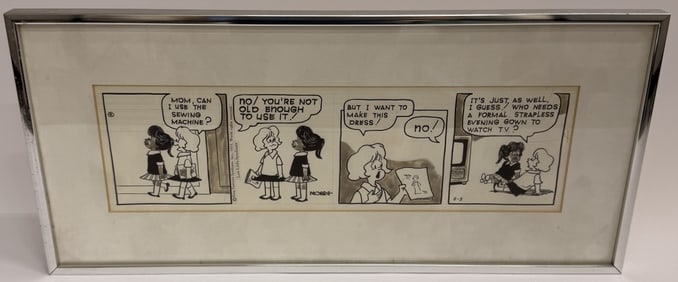 1973 Morrie Turner Wee Pals Framed Comic Strip
