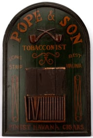 Pope & Son Tobacconist Cigar Pipe Advertising Sign
