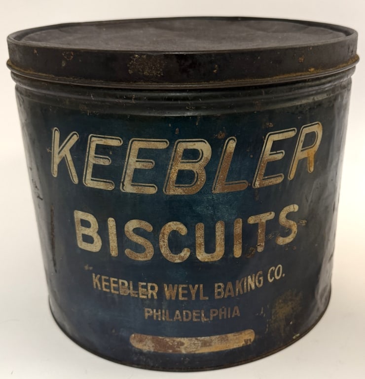 Keebler Saltine Cracker Advertising Tin Can (1 of 9)