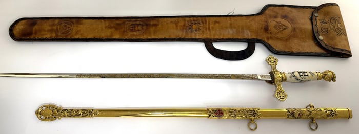 Masonic Knights Templar Ceremonial Scabbard & Case