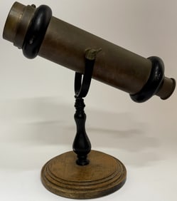 Mid-Century Italian Brass & Wood Kaleidoscope