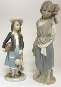 Lladro "Autumn" & "Gypsy Girl with Brother"