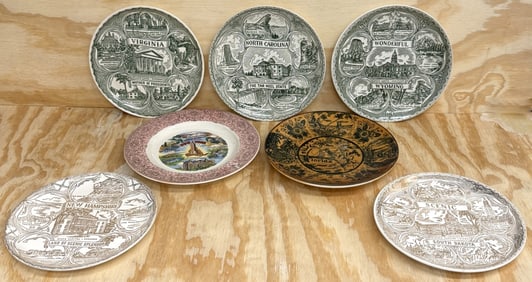 US State Landmarks Porcelain Souvenir Plates