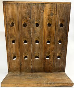 Antique Wooden Wine Bottle Holder