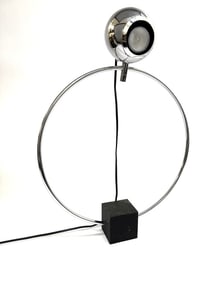 1970s Orbiting Chrome Eyeball Table Lamp