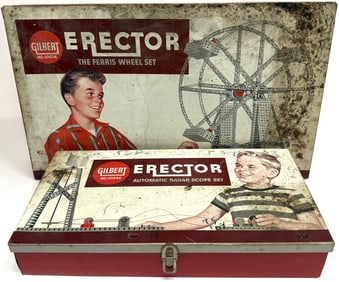 Vintage Gilbert Erector Junior Engineers Toy Sets