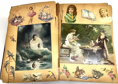 Early 1900s Antique Colorful Photo Scrapbook