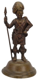 Brass Scottish Highlander Royal Guard Doorstop