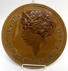1944 Luxembourg National Motto Ceramic Plaque