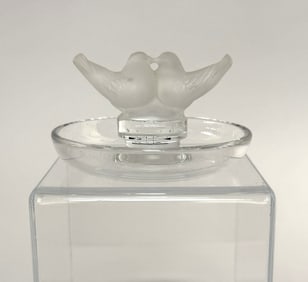 Lalique Crystal Love Birds Ring Tray