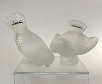 Pair of Lalique Paris Sparrows